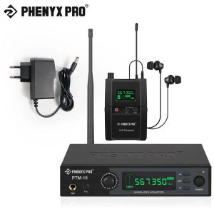 Phenyx Pro PTM-10 UHF Stereo Wireless in Ear Monitor System Wireless IEM 500/900MHz Band Selectable Frequency Rack Mountable 160 ft Operation Ideal for Stage Studio Exhibit Lecture Speech