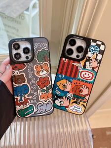Mikarun Original BK Trendy Bear Magnetic Cool iPhone 16 pro Full Cover Touch Camera Protection Case Matte Anti-Fall for Apple 17 pro Max