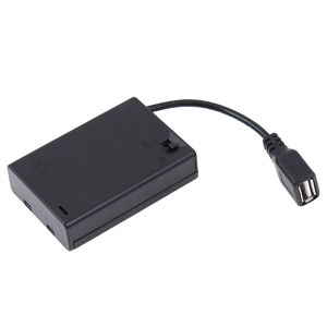 OUHOE | 1pcs Safe and Durable 3*AA 65x45x15mm Battery Case with USB Port for Building Blocks LED Light Kit with Switch