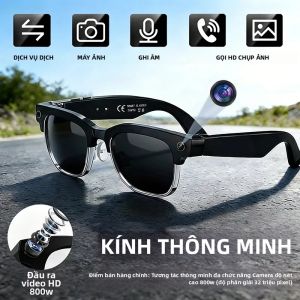 LIGE | Kính Thông Minh LIGE 800W Pixel Dành Cho Nam Quay Video 4K Nhận Diện Ảnh AI Gọi Bluetooth Dịch Giọng Nói Tích Hợp Camera