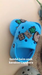 Sandal Baim Anak Bakpao Lucu Capybara Imut Model Baru - Dulux 608 20/25