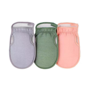 SHUANGNIU | Home Use Powerful Scrubbing Gloves for Men and Women with Pain-Free Back Gray Coarse Sand