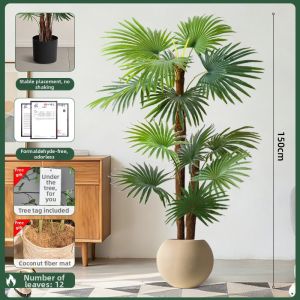 High-end Luxurious Faux Livistona Pot Plant for Indoor Decoration