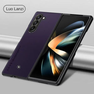 Carbon Fiber Texture Sle Leather Hard Phone Case for Samsung Z Fold 8 Ultra 7 6 5 4 3 Shockproof Anti-Scratch Protective Cover