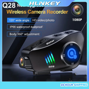 HLINKEY Q28 2 IN 1 Motorcycle Helmet Headset 1080P Video Dashcam Moto Wireless Bluetooth Handsfree Call Waterproof Earphone Support TF Card