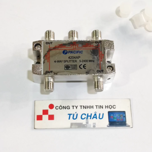 Bộ chia Tivi chia truyền hình cáp chia Camera 1 ra 4 / Hiệu PACIFIC Splitter 5-2400Mhz TỐT)