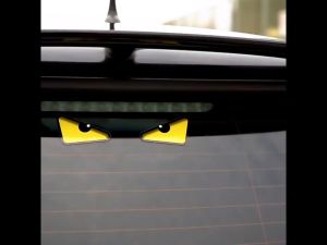 1 pair Car Reflective Stickers Demon Eyes Helmet Reflective Decal Sticker