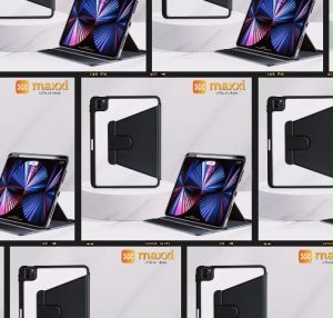 Huawei MatePad 10.4 inch 2022 Premium Flip Case Acrylic Casing Rotate Stand Standing Slot Pen Cover Kesing