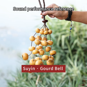 ธรรมชาติน้ำเต้าสตริงจริงมือหมุนลมระฆังจี้ร้านค้าห้องนั่งเล่นทางเดินผนังเครื่องประดับทอมือสร้างสรรค์ประตูเครื่องประดับลาน