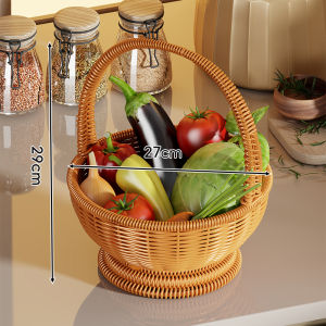 WUBUWEI | Rattan-Weaved Handmade Basket with Handle