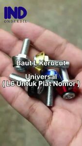Baut-Baud Monel L-Kunci-L10-10-6 mm-6mm X 18 mm-6x18 Kerucut-Krucut Plat-Pelat Nomor-Body-Bodi Variasi Merah-Emas-Biru-Silver-Hitam