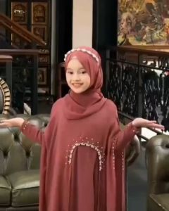 Abaya Luna Kids Gamis Anak Perempuan Bahan Ceruty Abaya Turkey Aplikasi Payet Mutiara