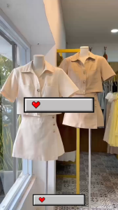 L_Set công sở trẻ trung dáng ngắn đồ mặc hè set váy ngắn basic set đồ 2 món sang chảnh áo sơ mi Kaki kèm chân váy ngắn đính nút có lót