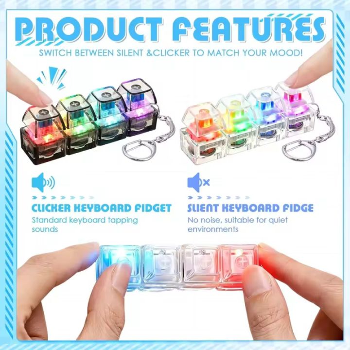 Relaxing%20DIY%20Keyboard%20Fidget%20Keychain%20Keys%20Button%20Keycap%202/4/9Keys%20Relief%20Stress%20Pinch%20Luminous%20Pendant%20Bag%20Decor%20-%20Image%209