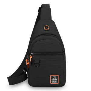 2025 New Oxford Cloth Mens Crossbody Bag Large Capacity Casual Chest Bag Waterproof Delivery Backpack for Business