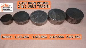 (Booktrain)1.5/1.6 KG+- /Round Cat Iron/Besi Bulat/PaperWeight/Cast Iron Besi Bulat