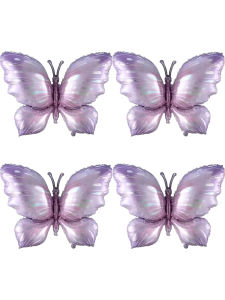 Butterfly Balloons 4 Purple Butterfly Aluminum Film Balloons Butterfly Party Wedding Birthday Baby Shower Party Decoration