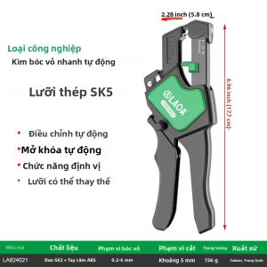 Kìm Đa Năng Công Nghiệp LAOA Dụng Cụ Bóc Vỏ Dây Điện Tự Động Nhanh Chóng Cho Thợ Điện Tích Hợp Chức Năng Uốn Và Cắt Tay Cầm Cong Bằng Thép SK5+ABS