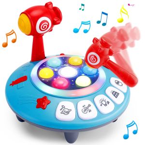 1 year old childrens toys - Play a mole game for toddlers sensory interactive educational toys8 in 1 music percussion toys Baby music toys Fun gifts for 2 year old 3 year old 5 6 7 8 year old boys and girls.