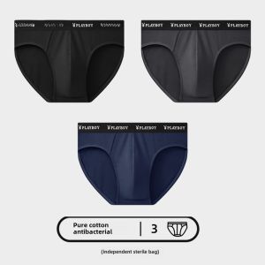 Playboy Mens Triangle Underwear Mens Pure Cotton Pure Cotton Breathable Antibacterial Mens Modal Mens Clothing Boys Shorts
