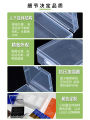 Thickened Square Hard Plastic Box Flip Cover Storage Box Transparent Integrated Packaging Box Small Plastic Container for Parts. 