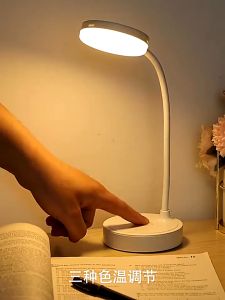 3 Color LED Desk Table Lamp USB Charging Touch Dimming Reading Table Light Rechargeable Battery Lamp Lampu Meja Belajar