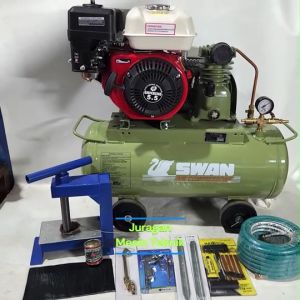 Mesin Kompresor Bensin Swan 1/4 HP Paket Bengkel Komplit