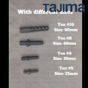 Taiwan Wall Plug Tox 4 20mm and Tox5 25mm (100 Pieces) (1 BOX)