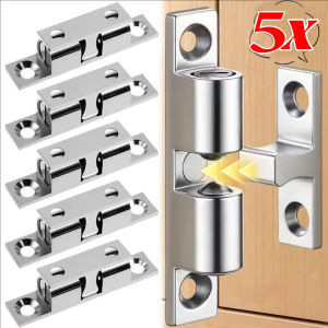 5 Sets Furniture Door Ball Latch Double Roller Spring Ball Catch Latches Cabinet Closet Door Adjustable Tension Latch