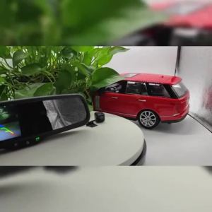 4.3'' Rear View Mirror Monitor&18.5mm Backup Camera System-Flush Mount Car Rear Vision Kit with Moving Object Detection Suitable