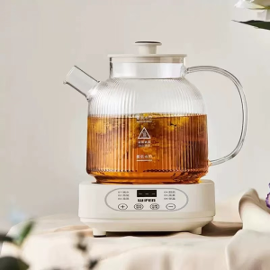 All Glass Health Tea Pot One Piece Slow Cooker 2025 New Constant Temperature Hot Water Kettle Multi Function Tea Cooking
