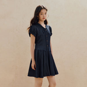 INMAN | Sweet Doll Collar Tied Sleeve Flared Dress