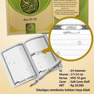 Mushaf Tulis Latiahan Menulis Ayat Al Quran Juz 26 Sampai 28