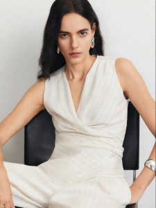 Vero Moda | Áo Không T Tay Pha Sợi Tre Vải Linen