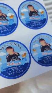 2-4 Sticker Zennida Undangan Ulang Tahun Anak Label Stiker Happy Birthday Bahan Vinyl Anti Air