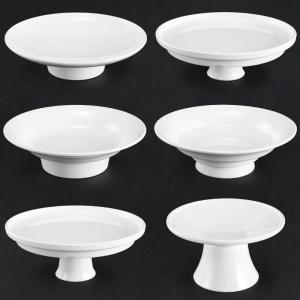 Maiyang White High Footed Display Plate Fruit Tray Commercial Chinese Hotel Restaurant Special Cold Dish Plate Dining Utensils