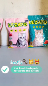 Lezato cat food 1kg 800gr makanan kering kucing