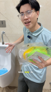 Tấm Lót Khử Mùi Bồn Tiểu & Lỗ Sàn ECODEALS Wave Fresher - Khử mùi làm thơm toilet vượt trội 30 ngày chống văng và giọt bắn - KT 17.5cm