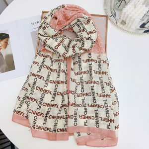 Classic Cotton Linen Scarf Womens Long Spring Autumn Korean Style Versatile Silk Scarf Maze Pattern Summer Sun Protection Shawl