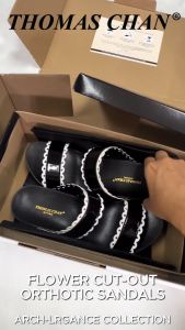 THOMAS CHAN Flower Cut-out Strappy Orthotic Sandals