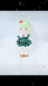 [Có sẵn] Búp bê Giáng sinh bằng len móc handmade cho bé Búp bê bằng len móc 100% sợi cotton - Ami House