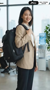 Balo Doanh Nhân Cao Cấp Chống Nước Xbags Prime X XB2009 Màu Đen Ngăn Chống Sốc Đựng Được Laptop 17 Inch Phom Cứng Cáp Hiện Đại Sang Trọng Chuyên Nghiệp!