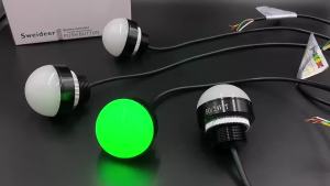 Mini Warning Light Waterproof LED Ball Round Signal Light Acousto-optic Alarm Light Equipment Integrated Tricolor Lamp 12V24V220