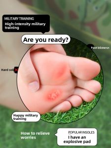 FAGOFE | Breathable Absorbent Soft Comfortable Anti-Pain Summer Womens College Student Sports Cushion Shock Absorbing Insoles