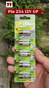 Vỉ 5 viên pin 23A / A23 GP Alkaline 12V pin điều khiển cửa cuốn Remote chống trộm chuông cửa