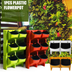 Self Watering Flowerpot Plastic Stackable Vertical Flower Plant Pot Strawberry Seedling Holder Vegetable Planters Garden Decor
