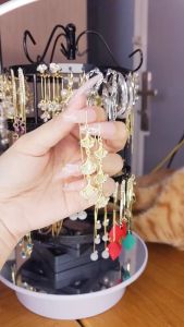 [Xanh - Trắng - Hồng] Bông tai dây rút cánh quạt thanh lịch sang chảnh - bong tai nữ đơn giản bong tai nữ kiểu bạc BX149 hoa tay nữ đẹp bông tai vàng kiểu bong tai nữ kiểu hoa tai đẹp christmas earring BSTKD - [NaLa Shop]
