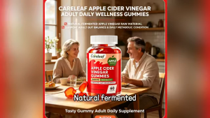Buy 2and get 1freeCareleaf 1000mg Apple Cider Vinegar Gummies Gut Metabolic Balance