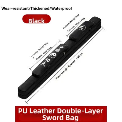 JIAXU | High-End Fur Leather Double-layer Carrying Style Tai Chi Sword Bag Oxford Cloth Thickened
