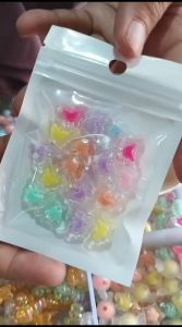 Manik Manik Mote Bentuk Kupu-kupu Warna Pastel Bening Ukuran 8 mm